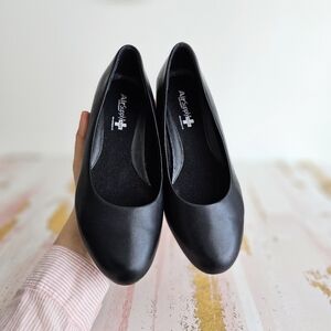 Air Supply Plus Comfort System Sally Black Genuine Leather Casual Comfort 7W